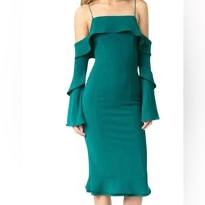 Nicholas Lagoon Off The Shoulder Dress with linings. In perfect condition.